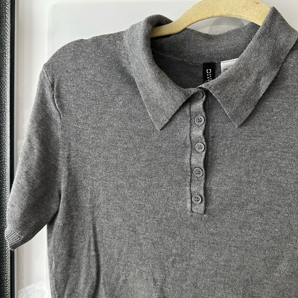 H&M Gray Collared Sweater